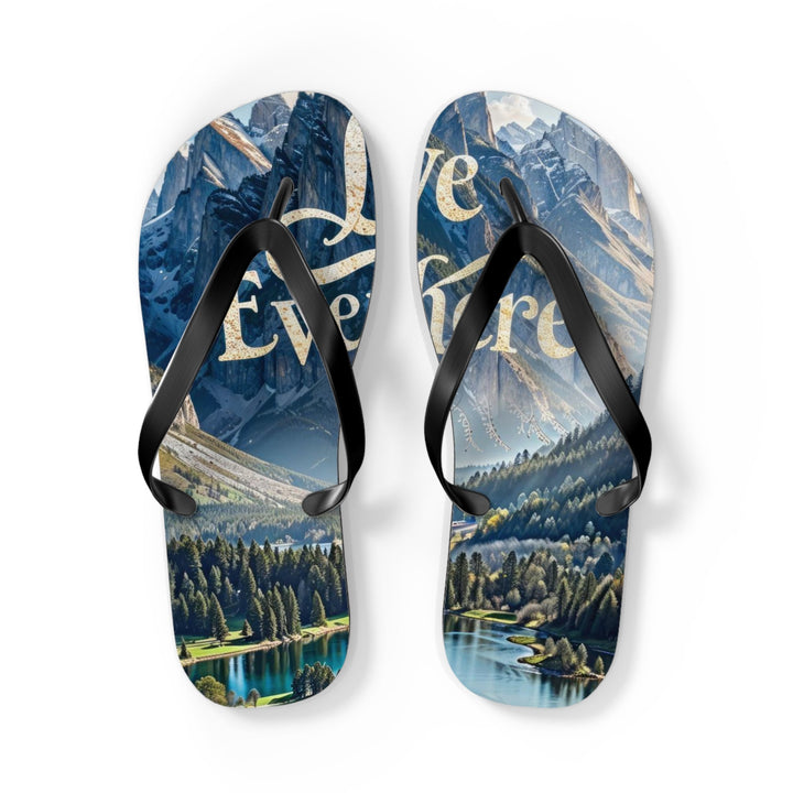 Mountainous Love Reflection - Flip Flops - Shoes - g(0D·IO) - L - Black sole -