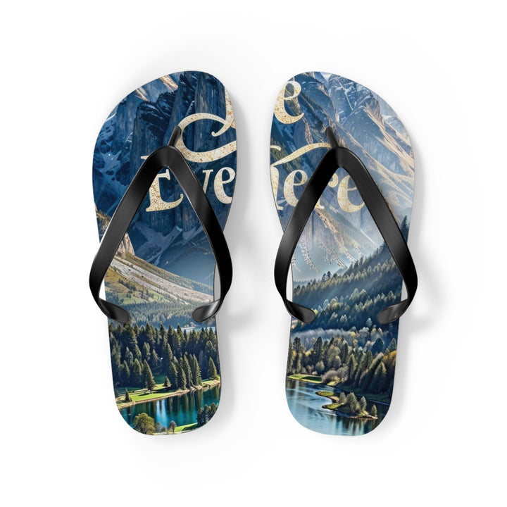 Mountainous Love Reflection - Flip Flops - Shoes - g(0D·IO) - M - Black sole -