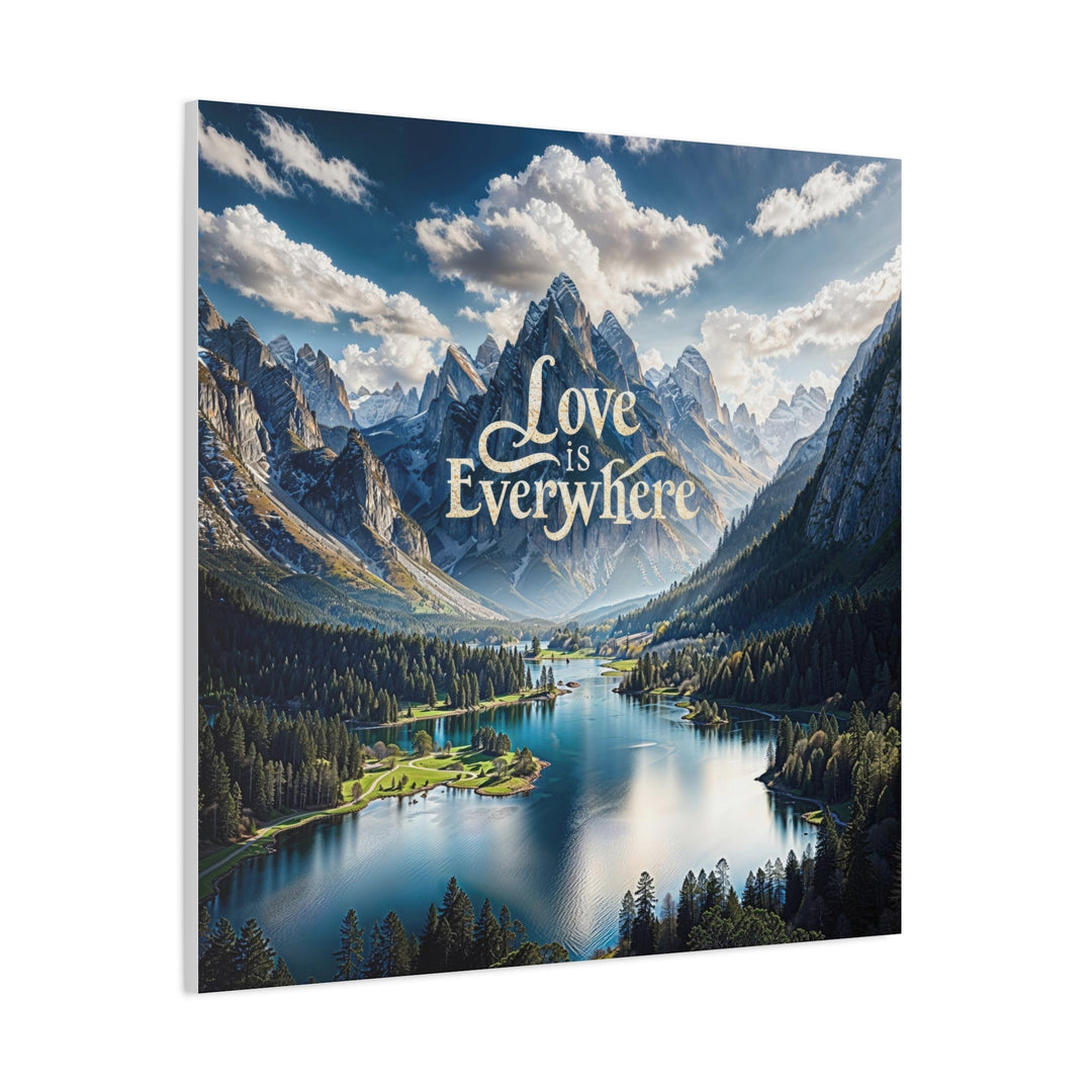 Mountainous Love Reflection - Matte Canvas Print 1.25" - Canvas - g(0D·IO) - 36" x 36" - 1.25" -