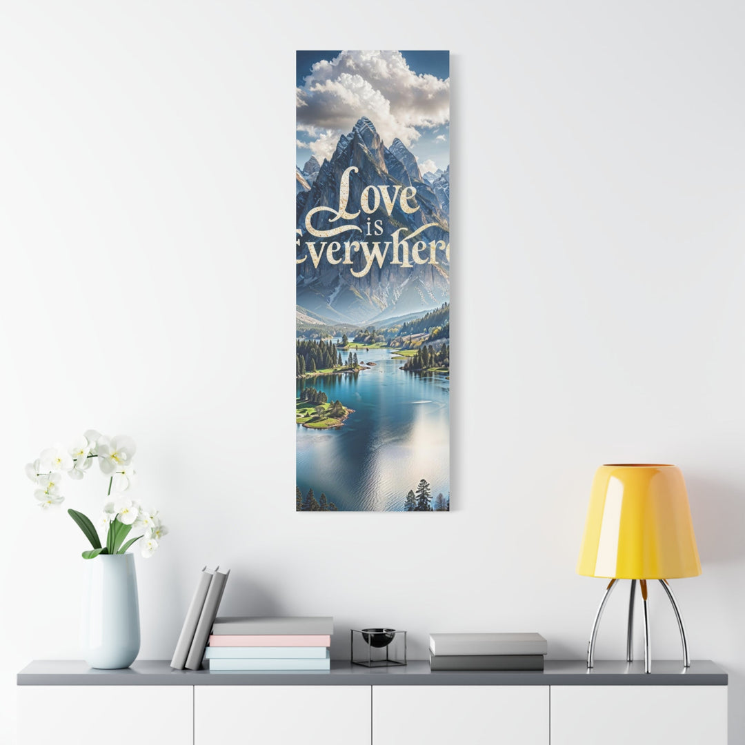 Mountainous Love Reflection - Matte Canvas Print 1.25" - Canvas - g(0D·IO) - 36" x 36" - 1.25" -