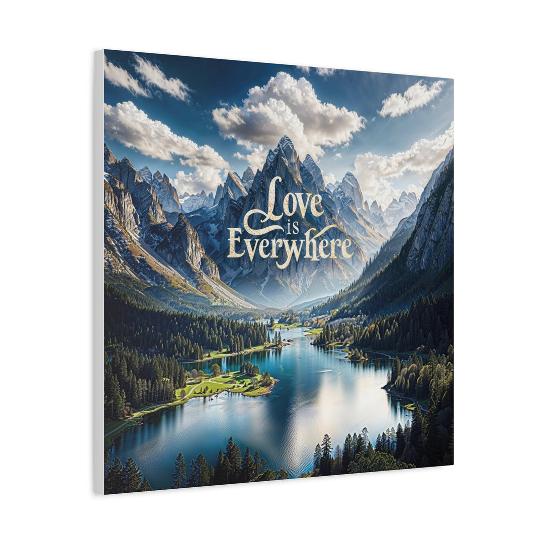 Mountainous Love Reflection - Matte Canvas Print 1.25" - Canvas - g(0D·IO) - 36" x 36" - 1.25" -