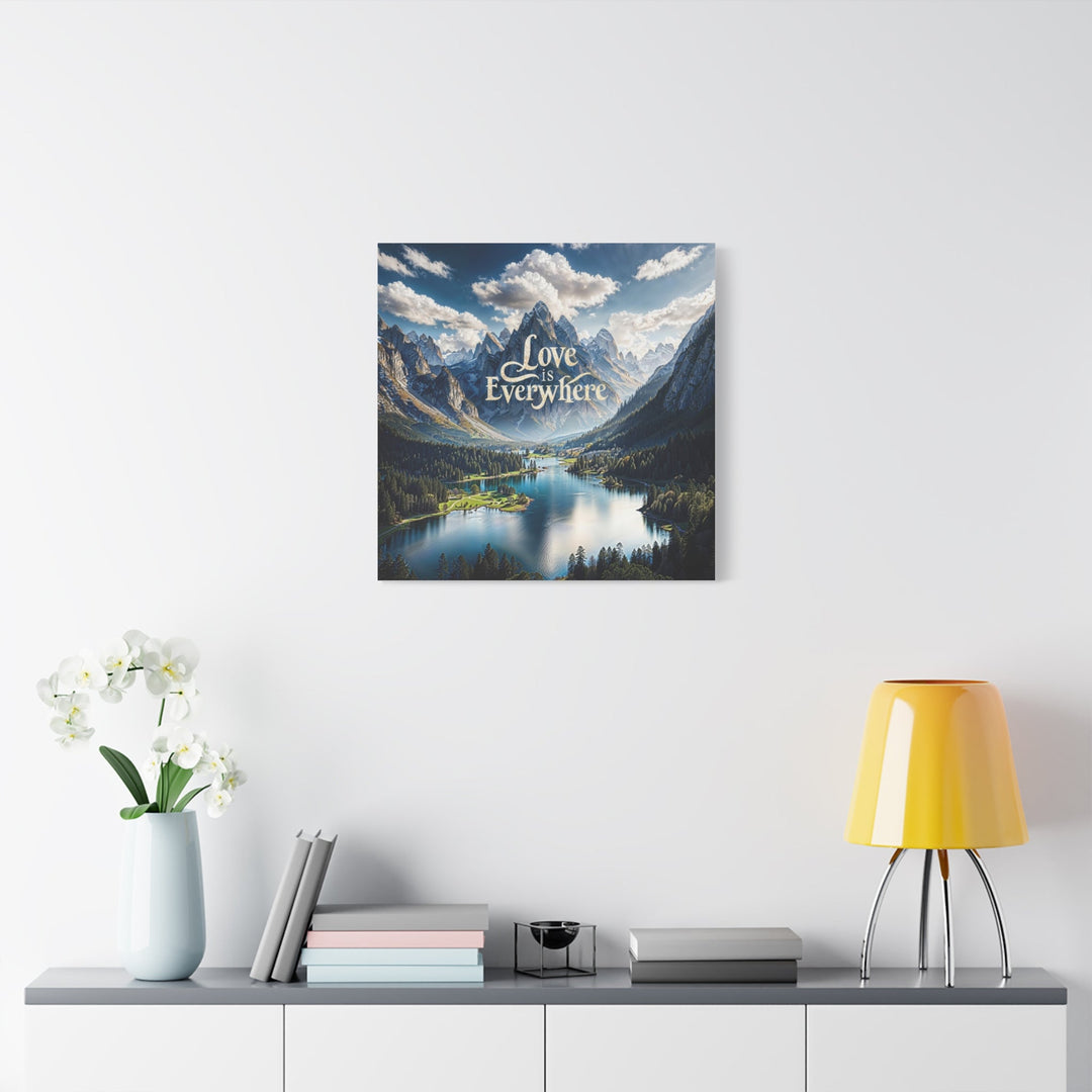 Mountainous Love Reflection - Matte Canvas Print 1.25" - Canvas - g(0D·IO) - 36" x 36" - 1.25" -