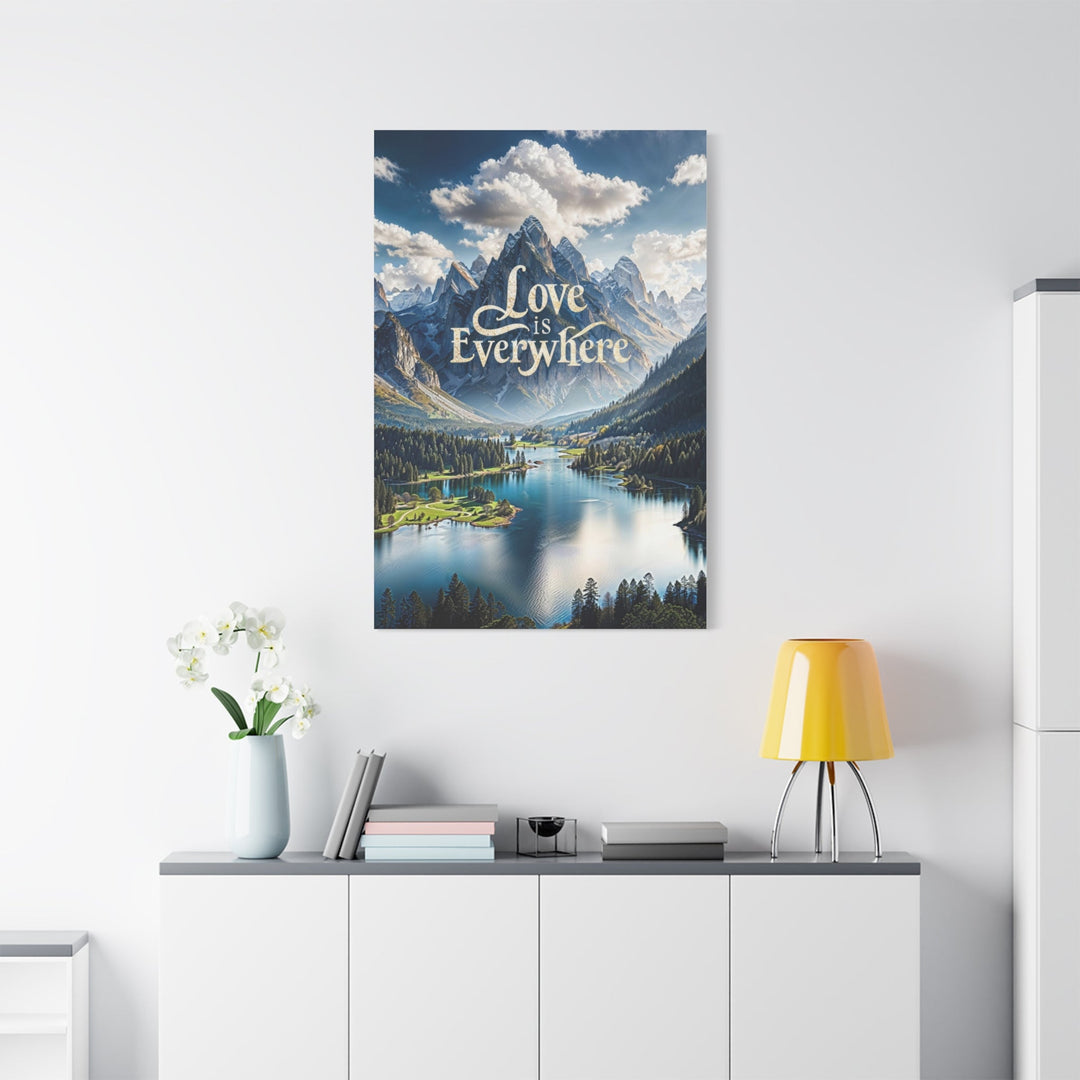 Mountainous Love Reflection - Matte Canvas Print 1.25" - Canvas - g(0D·IO) - 36" x 36" - 1.25" -