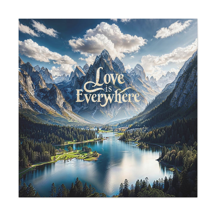 Mountainous Love Reflection - Matte Canvas Print 1.25" - Canvas - g(0D·IO) - 36" x 36" - 1.25" -