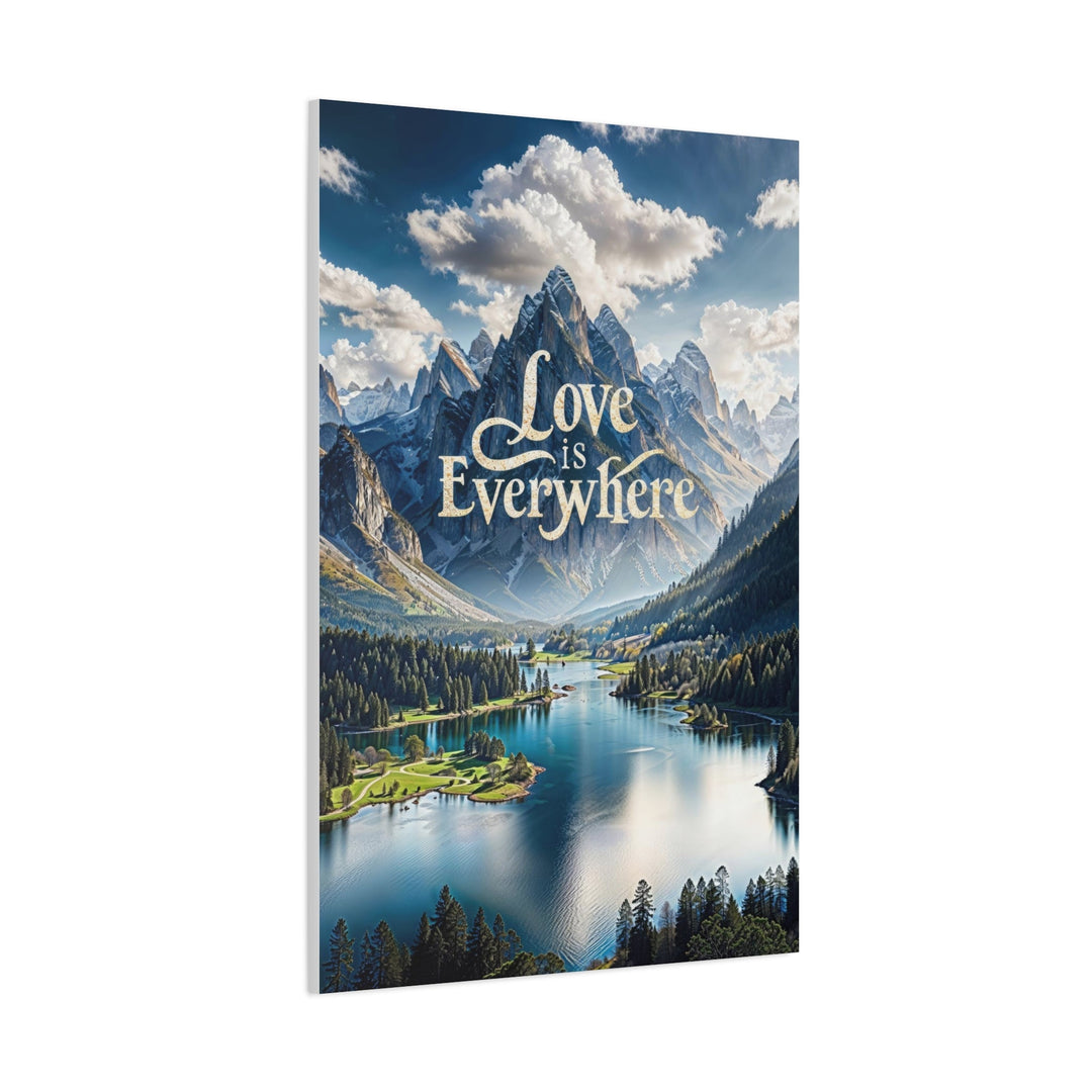 Mountainous Love Reflection - Matte Canvas Print 1.25" - Canvas - g(0D·IO) - 36" x 36" - 1.25" -