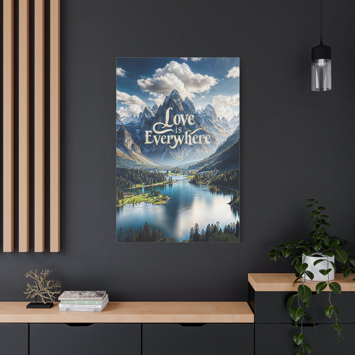 Mountainous Love Reflection - Matte Canvas Print 1.25" - Canvas - g(0D·IO) - 36" x 36" - 1.25" -