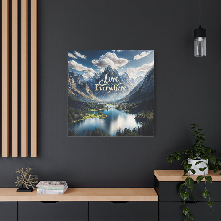 Mountainous Love Reflection - Matte Canvas Print 1.25" - Canvas - g(0D·IO) - 36" x 36" - 1.25" -