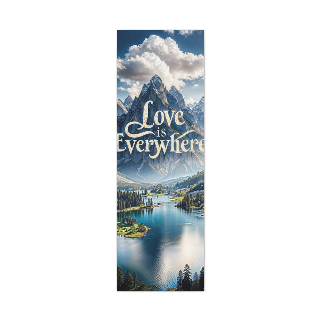 Mountainous Love Reflection - Matte Canvas Print 1.25" - Canvas - g(0D·IO) - 20" x 60" (Vertical) - 1.25" -