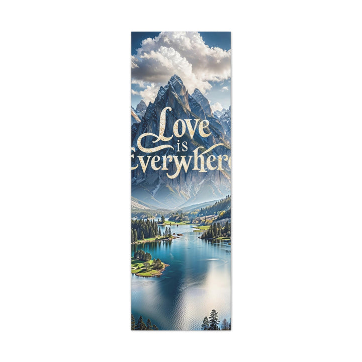 Mountainous Love Reflection - Matte Canvas Print 1.25" - Canvas - g(0D·IO) - 16" x 48" (Vertical) - 1.25" -