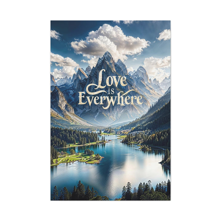 Mountainous Love Reflection - Matte Canvas Print 1.25" - Canvas - g(0D·IO) - 32″ x 48″ (Vertical) - 1.25" -