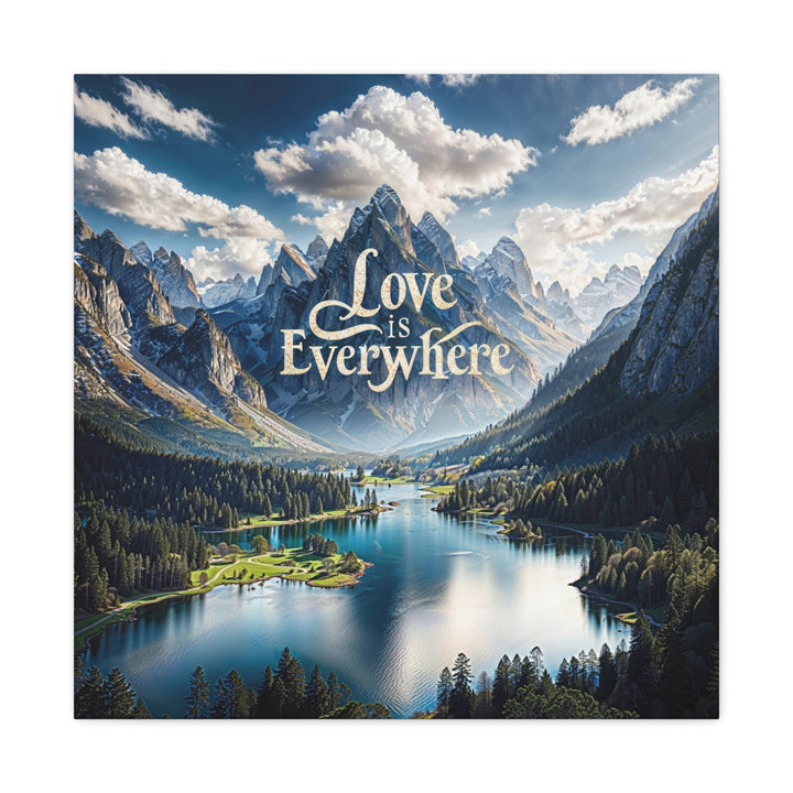 Mountainous Love Reflection - Matte Canvas Print 1.25" - Canvas - g(0D·IO) - 24″ x 24″ - 1.25" -