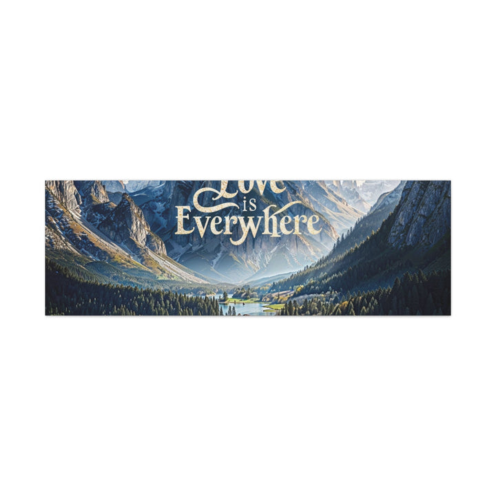 Mountainous Love Reflection - Matte Canvas Print 1.25" - Canvas - g(0D·IO) - 60" x 20" (Horizontal) - 1.25" -