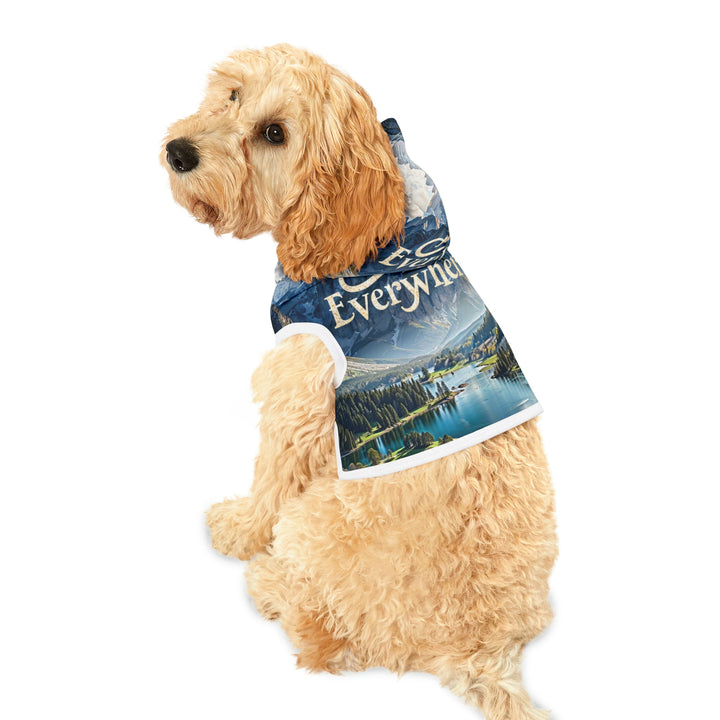 Mountainous Love Reflection - Pet Hoodie - Pets - g(0D·IO) - XXS - Black Rib -