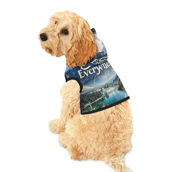 Mountainous Love Reflection - Pet Hoodie - Pets - g(0D·IO) - XXS - Black Rib -