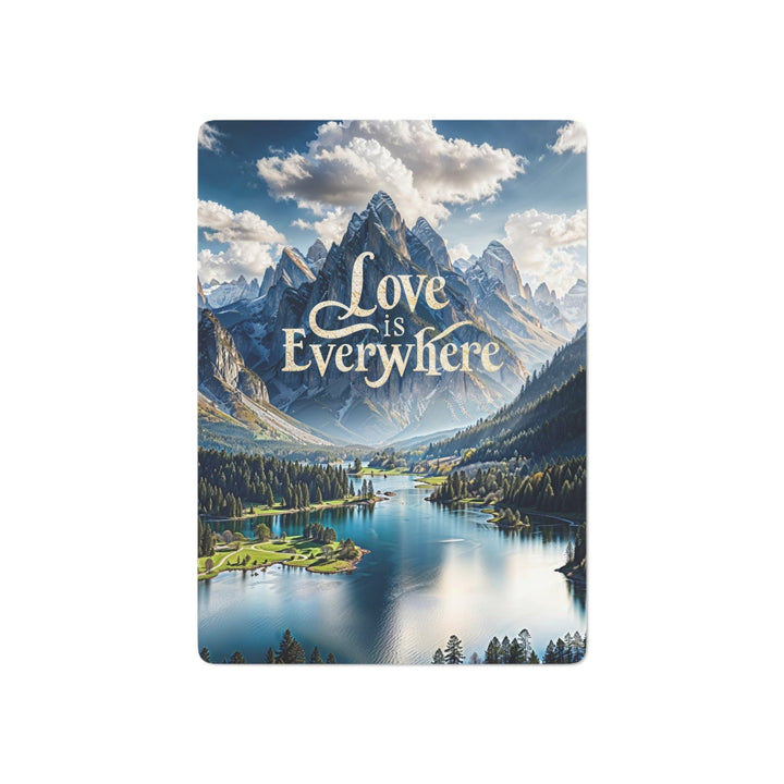 Mountainous Love Reflection - Poker Cards - Paper products - g(0D·IO) - 2.47" x 3.47" - White - Semi Glossy