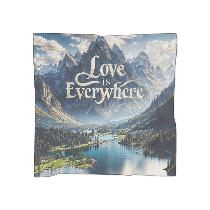 Mountainous Love Reflection - Poly Scarf - Accessories - g(0D·IO) - Poly chiffon - 25" × 25" -