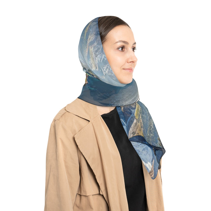 Mountainous Love Reflection - Poly Scarf - Accessories - g(0D·IO) - Poly chiffon - 50" × 50" -