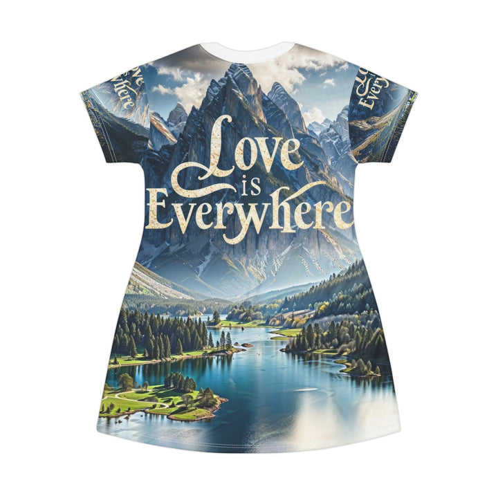 Mountainous Love Reflection - T-Shirt Dress - All Over Prints - g(0D·IO) - XS - -