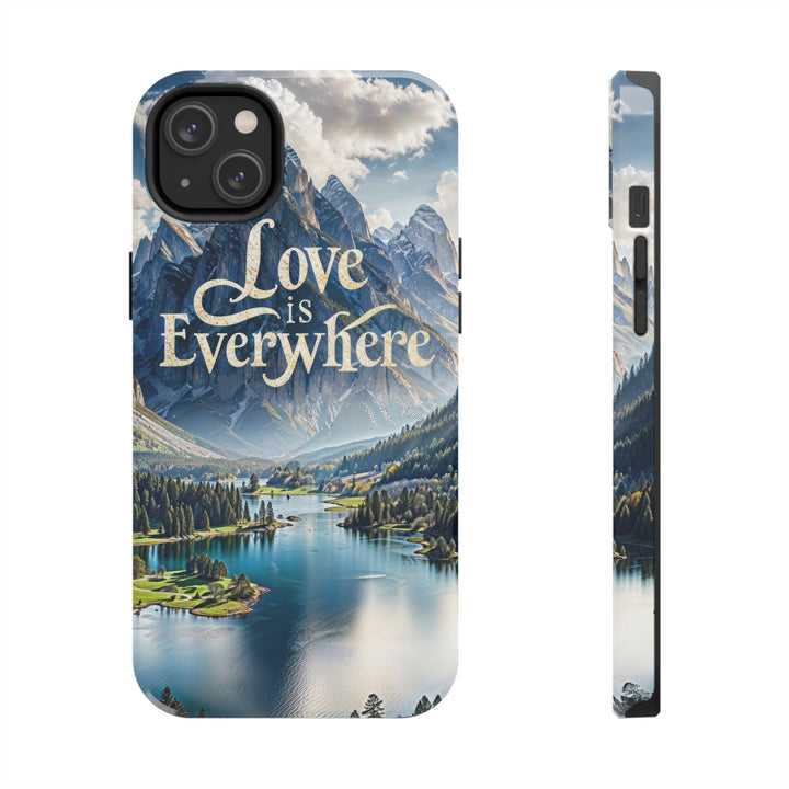 Mountainous Love Reflection - Tough Phone Case - Phone Case - g(0D·IO) - iPhone 14 Plus - -