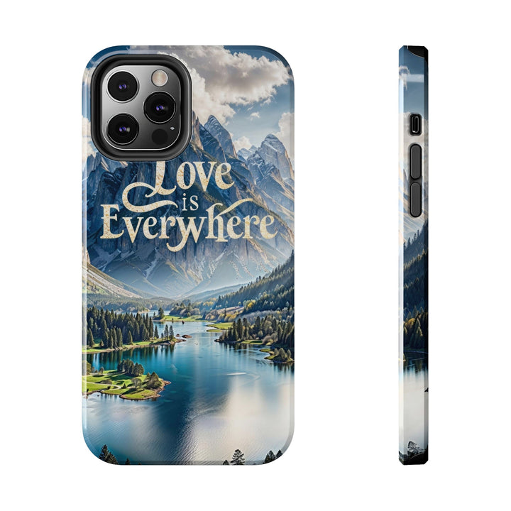 Mountainous Love Reflection - Tough Phone Case - Phone Case - g(0D·IO) - iPhone 12 Pro - -