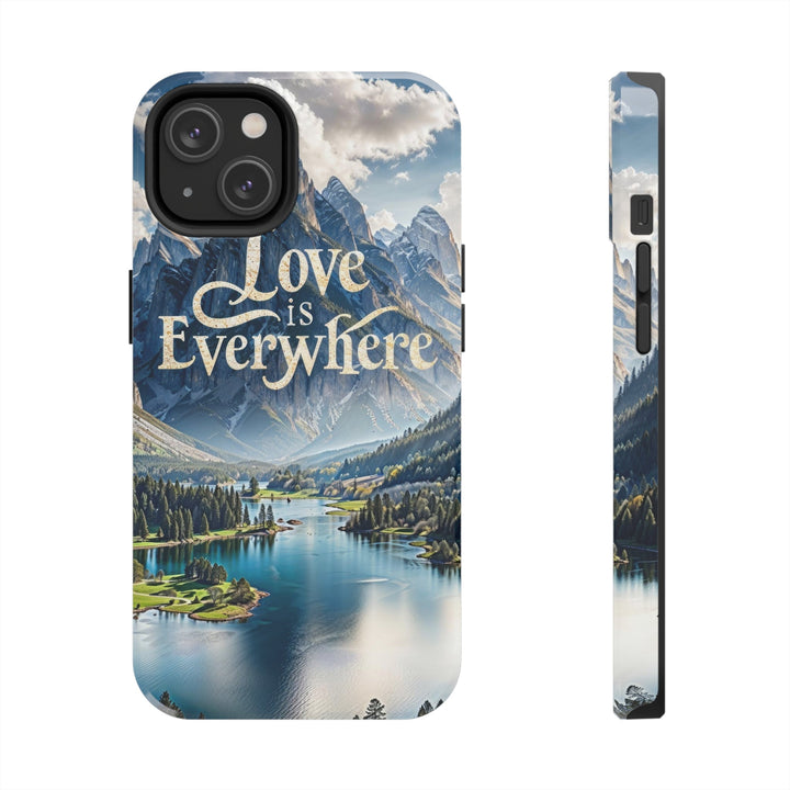 Mountainous Love Reflection - Tough Phone Case - Phone Case - g(0D·IO) - iPhone 14 - -
