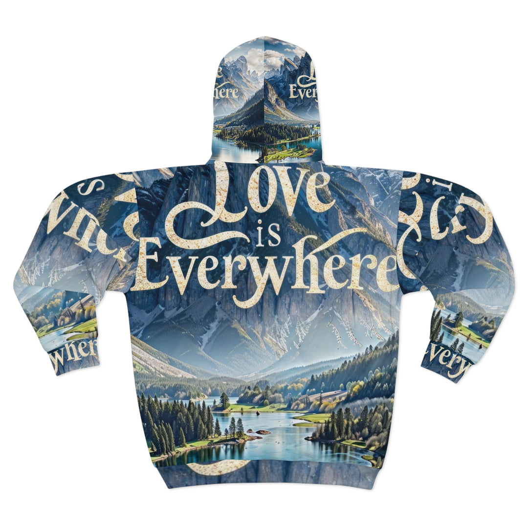 Mountainous Love Reflection - Unisex Zip Hoodie - All Over Prints - g(0D·IO) - XS - -