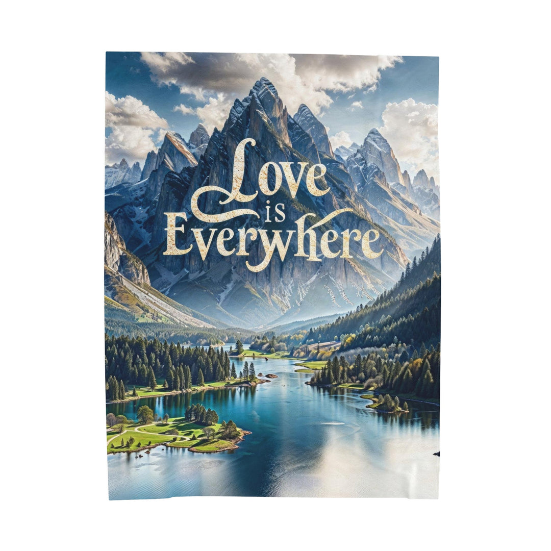 Mountainous Love Reflection - Velveteen Plush Blanket - All Over Prints - g(0D·IO) - 60" × 80" - -