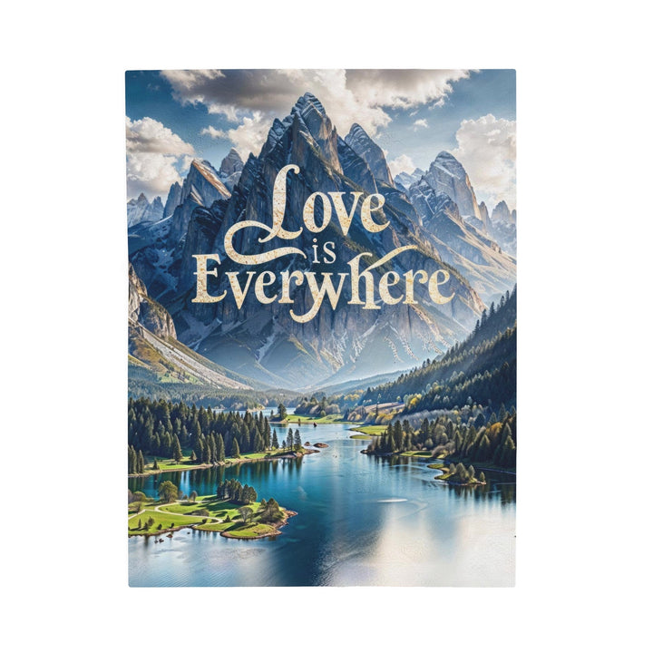 Mountainous Love Reflection - Velveteen Plush Blanket - All Over Prints - g(0D·IO) - 30" × 40" - -