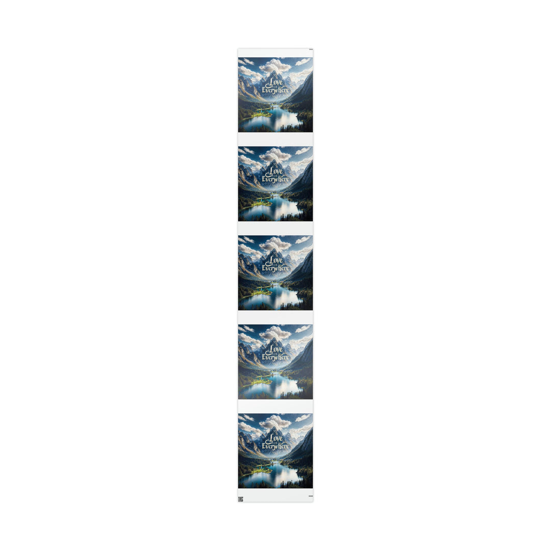 Mountainous Love Reflection - Wrapping Paper - Home Decor - g(0D·IO) - 30" x 180" - Glossy -