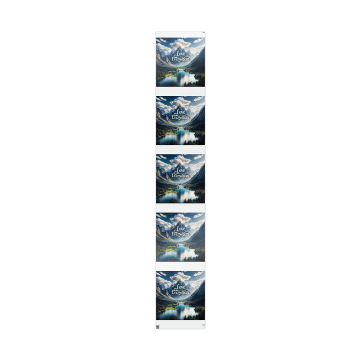 Mountainous Love Reflection - Wrapping Paper - Home Decor - g(0D·IO) - 30" x 180" - Glossy -