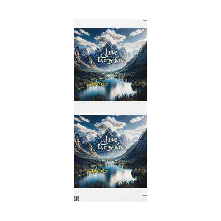 Mountainous Love Reflection - Wrapping Paper - Home Decor - g(0D·IO) - 30'' x 72'' - Matte -