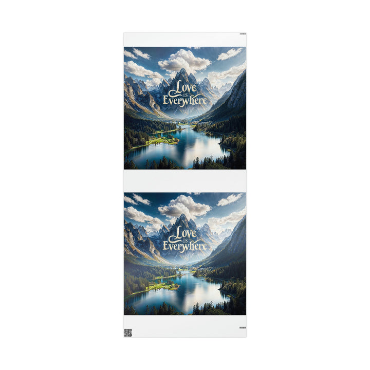 Mountainous Love Reflection - Wrapping Paper - Home Decor - g(0D·IO) - 30'' x 72'' - Glossy -