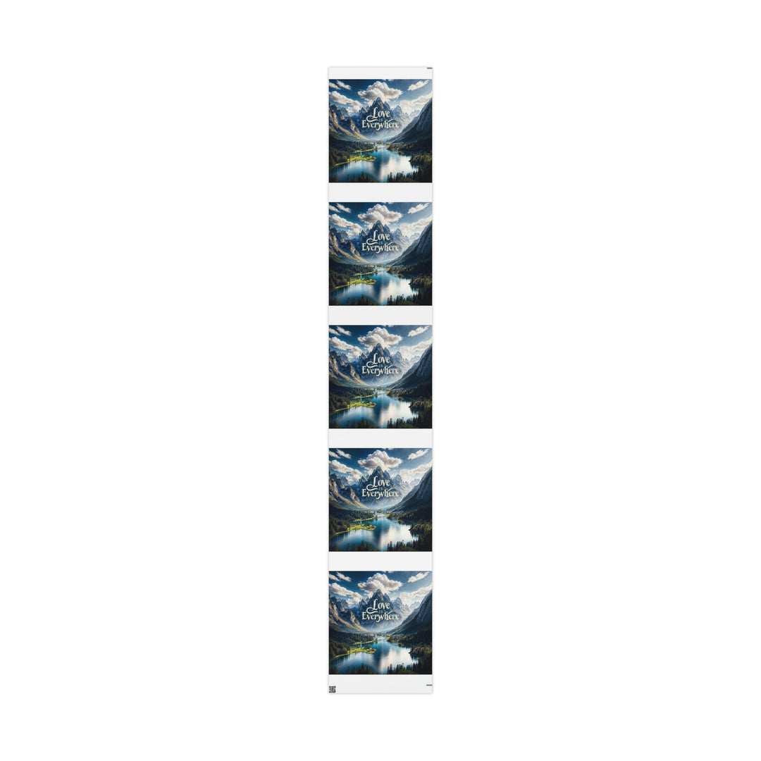 Mountainous Love Reflection - Wrapping Paper - Home Decor - g(0D·IO) - 30" x 180" - Matte -