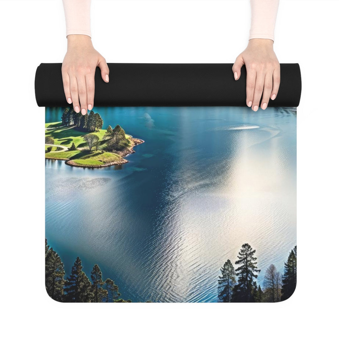 Mountainous Love Reflection - Yoga Mat - Home Decor - g(0D·IO) - 24” x 68” - -