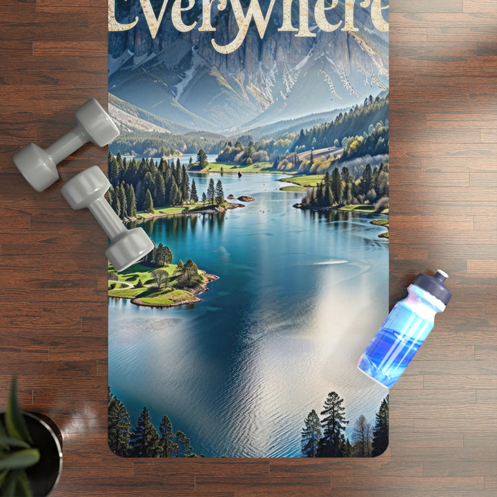 Mountainous Love Reflection - Yoga Mat - Home Decor - g(0D·IO) - 24” x 68” - -