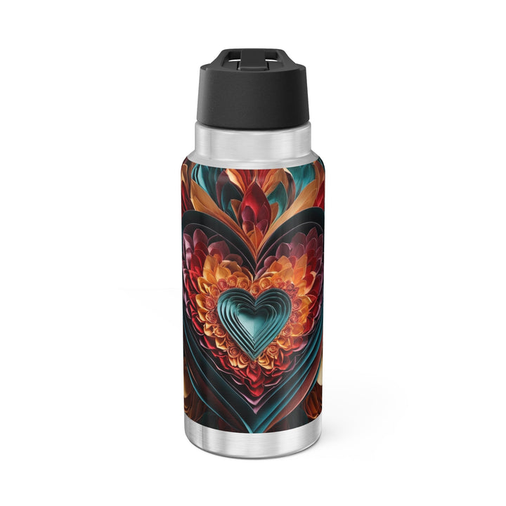 Multilayered Floral Heart - Gator Tumbler 32oz - Mug - g(0D·IO) - Silver - 32oz -