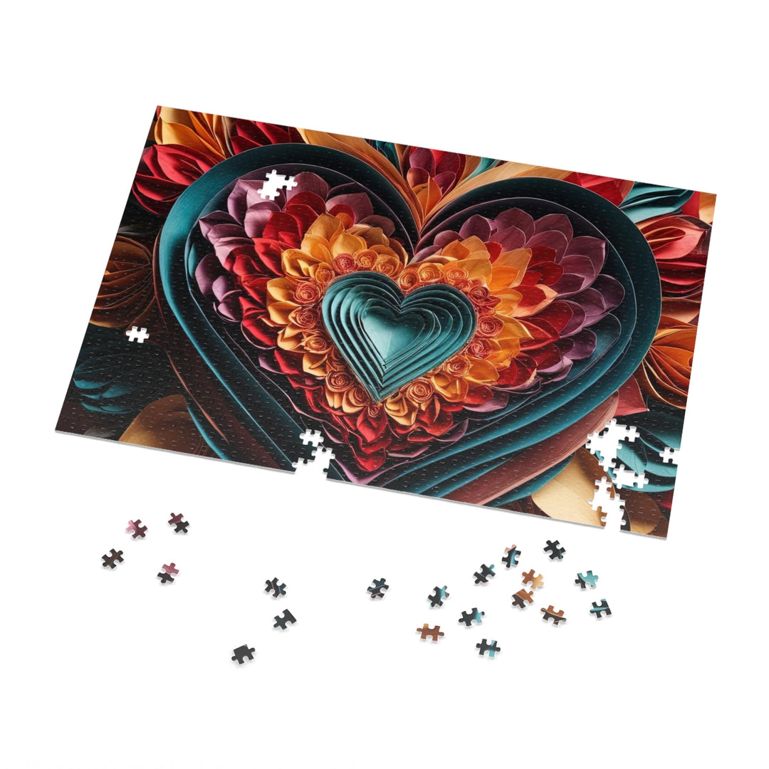 Multilayered Floral Heart - Jigsaw Puzzle (100, 252, 500, 1000 pieces) - Puzzle - g(0D·IO) - 29.25" × 19.75" (1000 pcs) - -