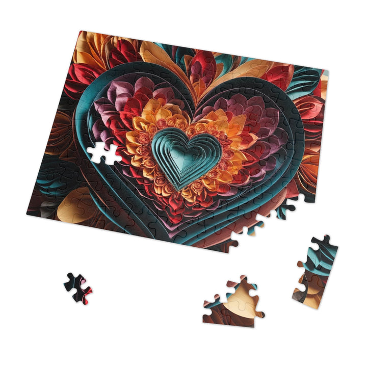 Multilayered Floral Heart - Jigsaw Puzzle (100, 252, 500, 1000 pieces) - Puzzle - g(0D·IO) - 29.25" × 19.75" (1000 pcs) - -