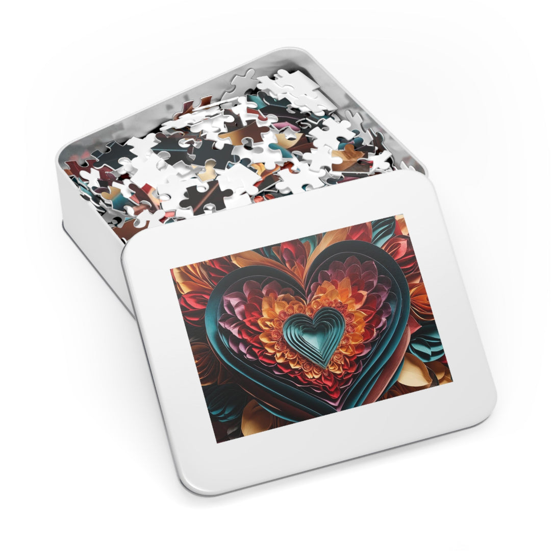 Multilayered Floral Heart - Jigsaw Puzzle (100, 252, 500, 1000 pieces) - Puzzle - g(0D·IO) - 29.25" × 19.75" (1000 pcs) - -