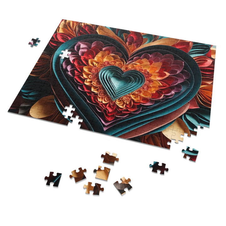 Multilayered Floral Heart - Jigsaw Puzzle (100, 252, 500, 1000 pieces) - Puzzle - g(0D·IO) - 29.25" × 19.75" (1000 pcs) - -