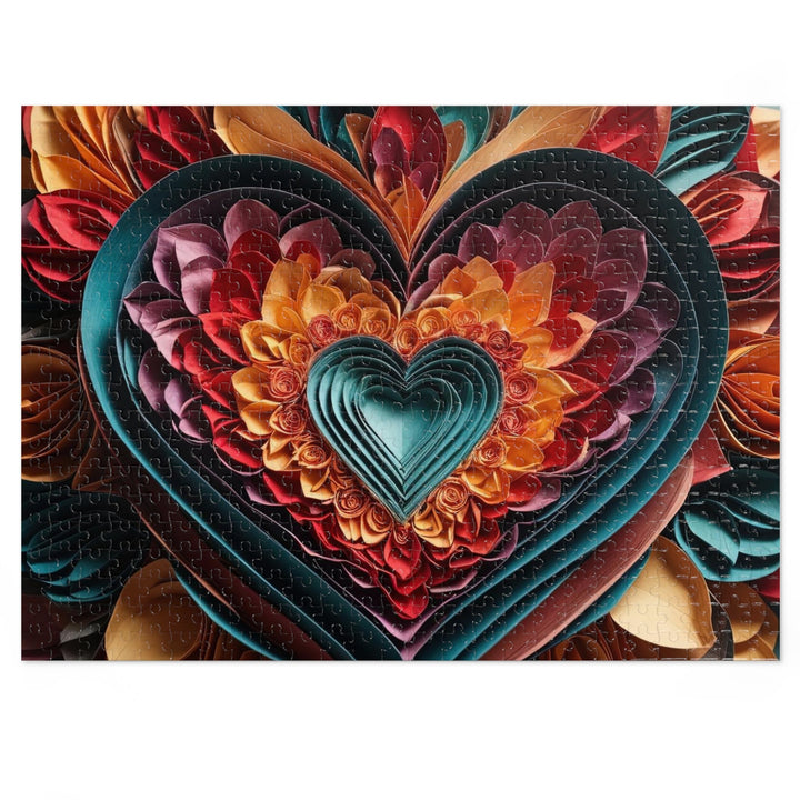 Multilayered Floral Heart - Jigsaw Puzzle (100, 252, 500, 1000 pieces) - Puzzle - g(0D·IO) - 20.5" × 15" (500 pcs) - -