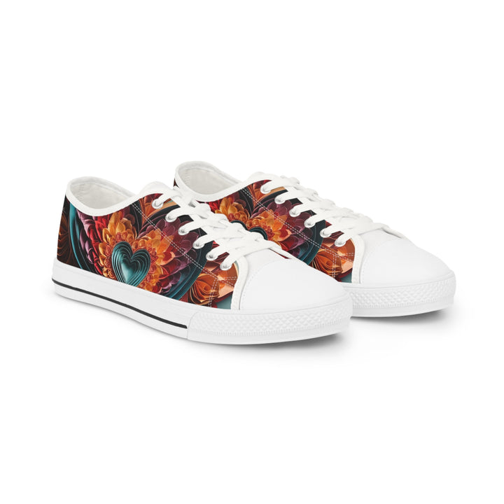 Multilayered Floral Heart - Men's Lowtop Sneakers - Shoes - g(0D·IO) - US 5 - White sole -