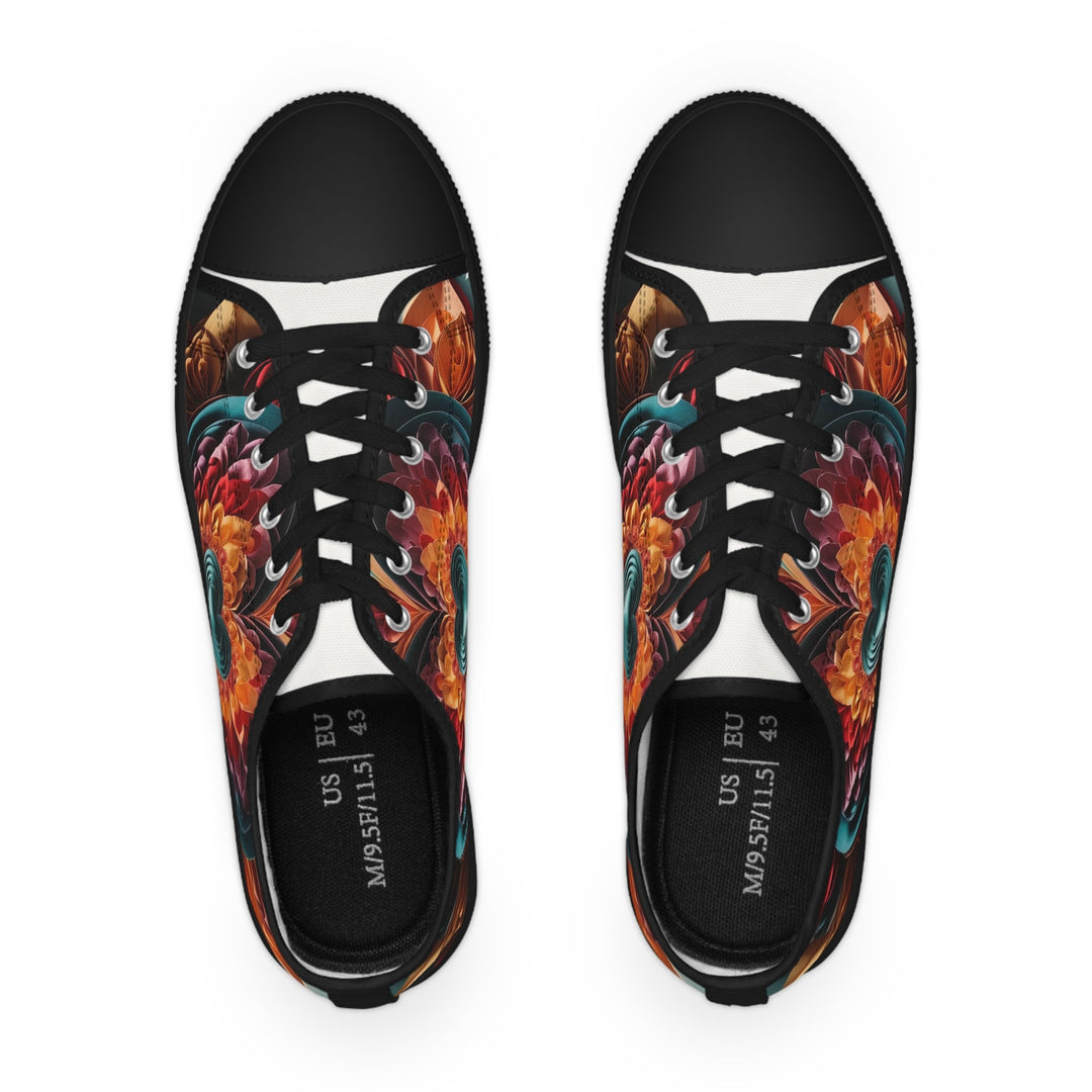 Multilayered Floral Heart - Men's Lowtop Sneakers - Shoes - g(0D·IO) - US 5 - Black sole -