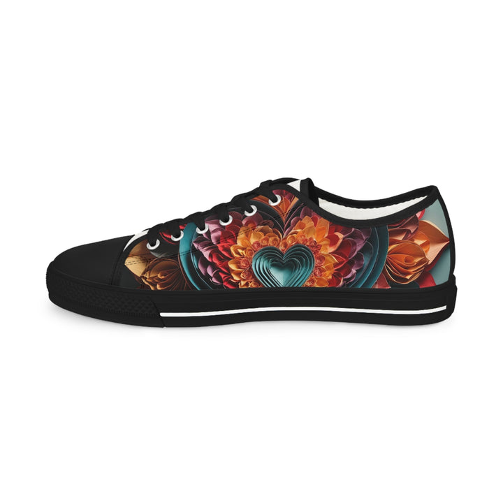 Multilayered Floral Heart - Men's Lowtop Sneakers - Shoes - g(0D·IO) - US 5 - Black sole -