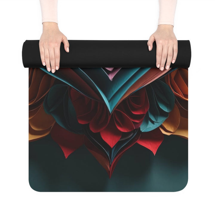 Multilayered Floral Heart - Yoga Mat - Home Decor - g(0D·IO) - 24” x 68” - -