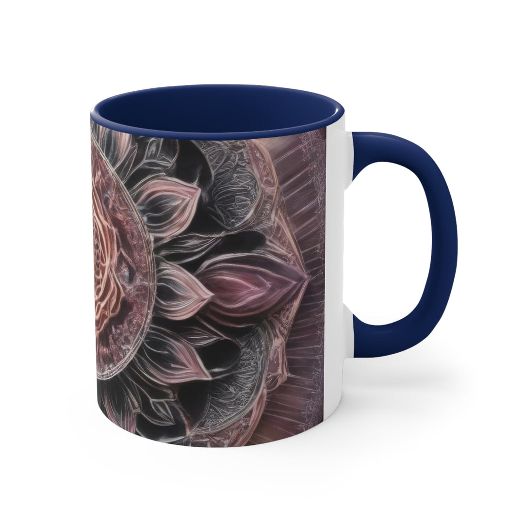 Mystic Floral Mandala - Accent Coffee Mug - Mug - g(0D·IO) - Pink - 11oz -