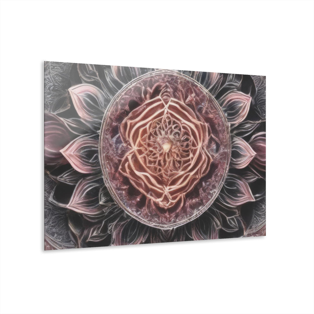 Mystic Floral Mandala - Acrylic Prints (French Cleat Hanging) - Home Decor - g(0D·IO) - 36" x 24" (Horizontal) - 0.25'' -