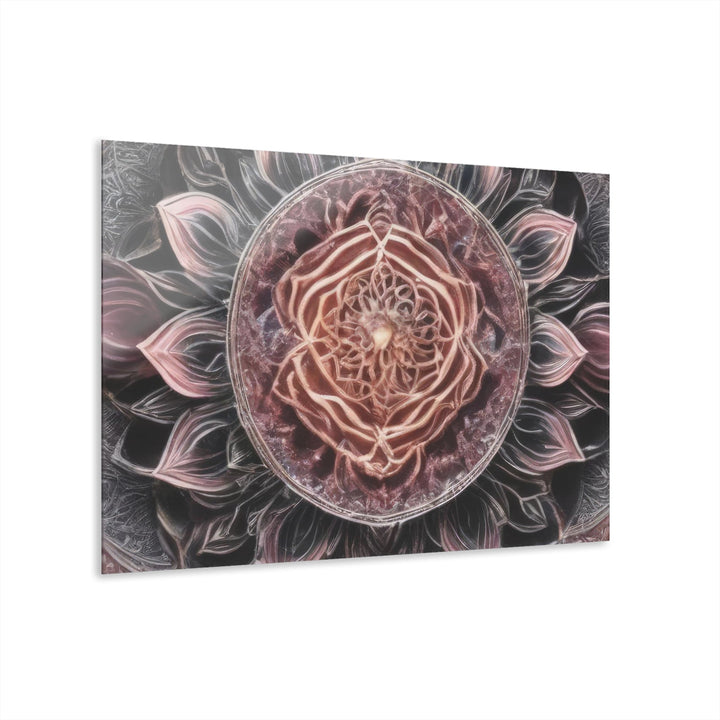 Mystic Floral Mandala - Acrylic Prints (French Cleat Hanging) - Home Decor - g(0D·IO) - 36" x 24" (Horizontal) - 0.25'' -