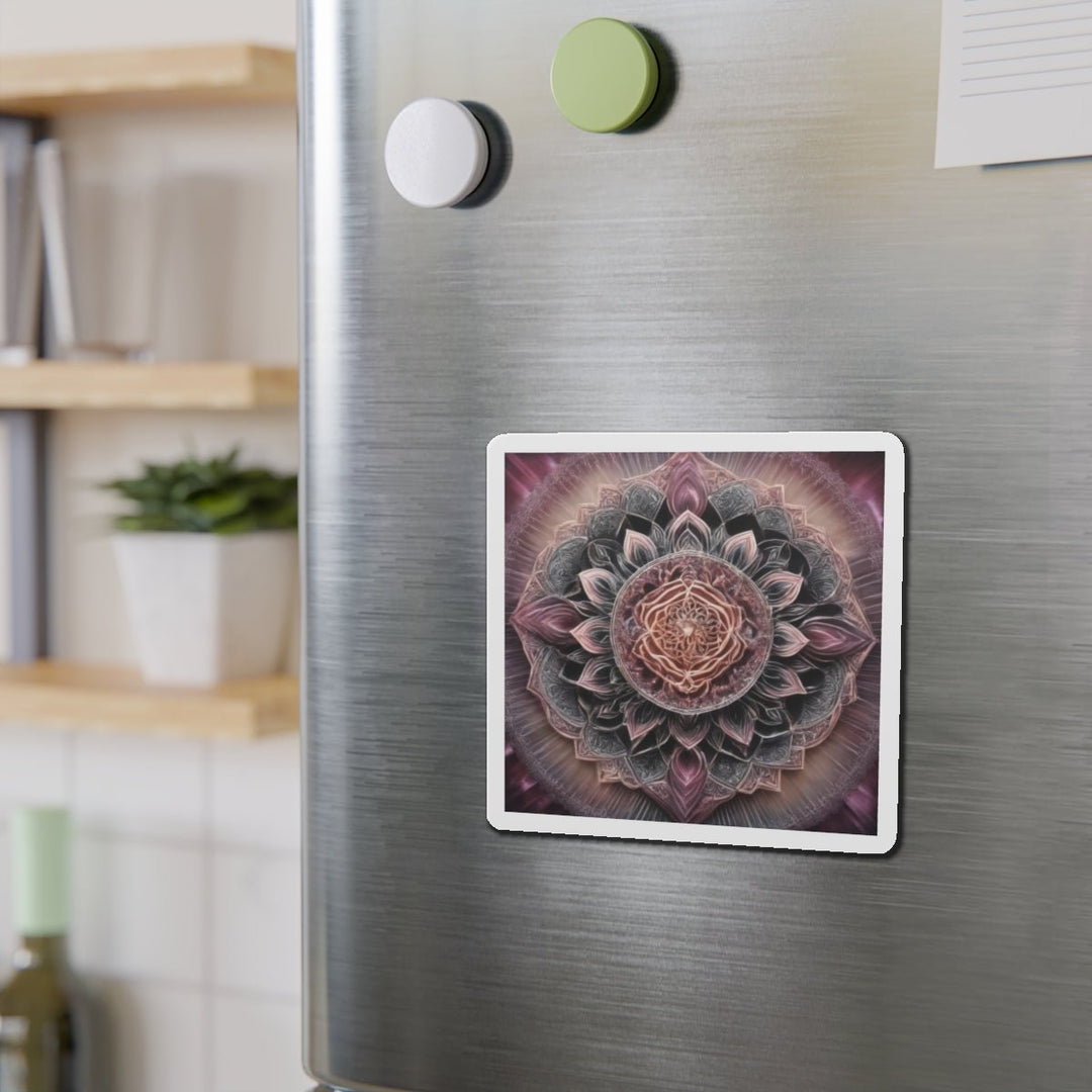 Mystic Floral Mandala - Die-cut Magnet - Home Decor - g(0D·IO) - 6 × 6" - Die-Cut - 1 pc