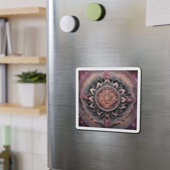Mystic Floral Mandala - Die-cut Magnet - Home Decor - g(0D·IO) - 6 × 6" - Die-Cut - 1 pc